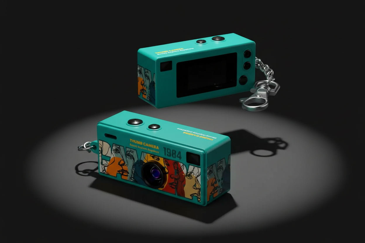 Magecam Retro Camera Keychain 1080P, Built-in Flash, Vintage Design